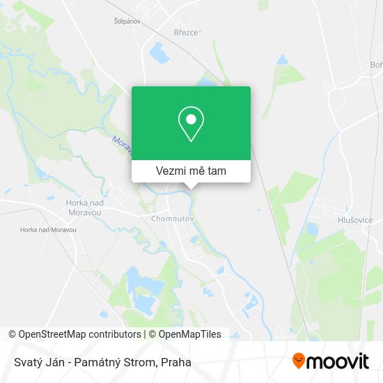 Svatý Ján - Památný Strom mapa