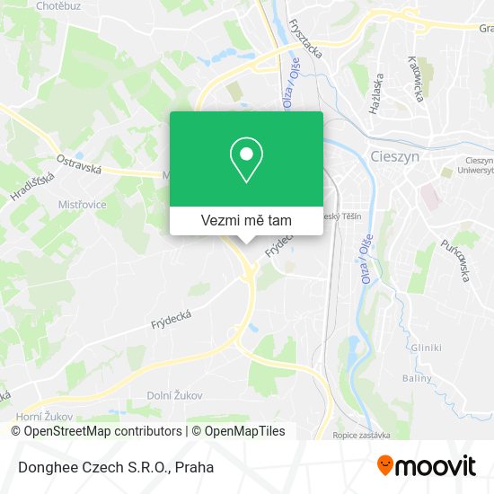 Donghee Czech S.R.O. mapa