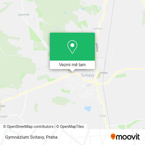Gymnázium Svitavy mapa