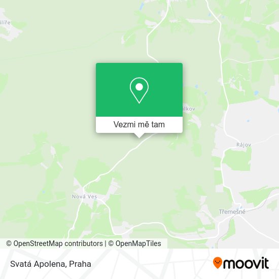 Svatá Apolena mapa