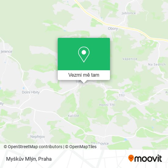 Myškův Mlýn mapa