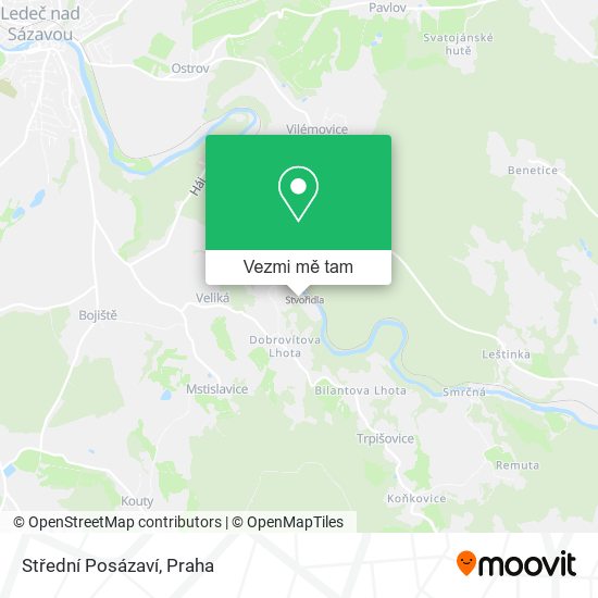 Střední Posázaví mapa