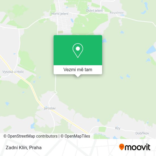 Zadní Klín mapa