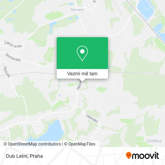 Dub Letní mapa
