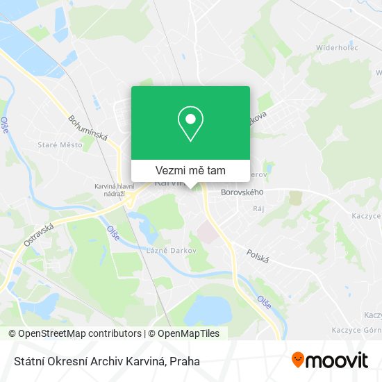 Státní Okresní Archiv Karviná mapa