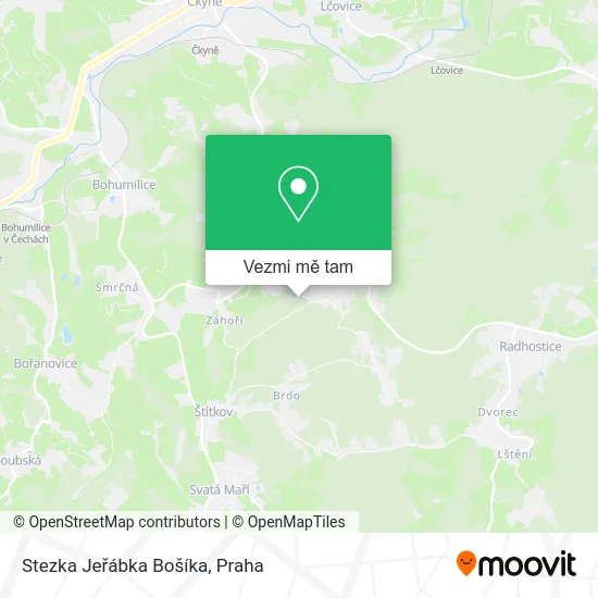 Stezka Jeřábka Bošíka mapa