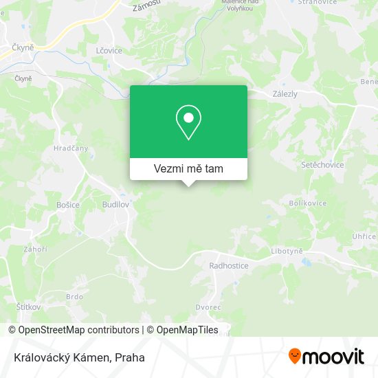 Královácký Kámen mapa