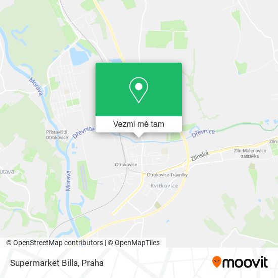 Supermarket Billa mapa