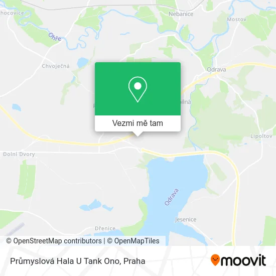 Průmyslová Hala U Tank Ono mapa