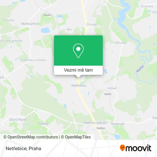 Netřebice mapa
