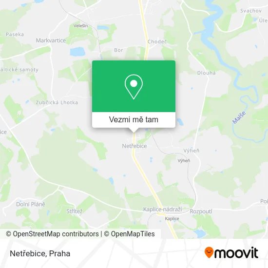 Netřebice mapa