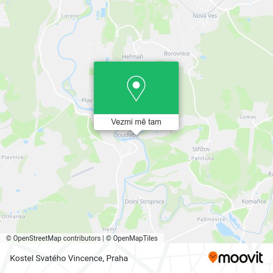 Kostel Svatého Vincence mapa