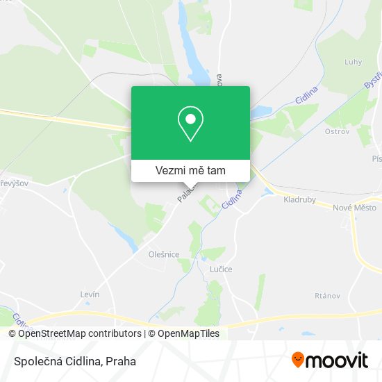 Společná Cidlina mapa