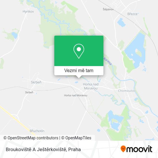 Broukoviště A Ještěrkoviště mapa