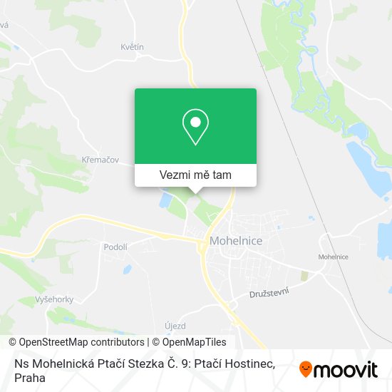 Ns Mohelnická Ptačí Stezka Č. 9: Ptačí Hostinec mapa