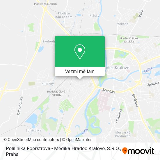 Polilinika Foerstrova - Medika Hradec Králové, S.R.O. mapa