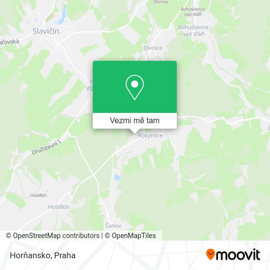 Horňansko mapa
