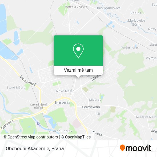 Obchodní Akademie mapa