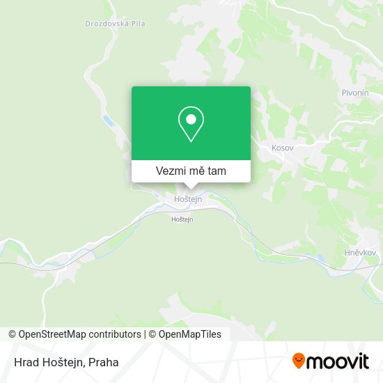 Hrad Hoštejn mapa