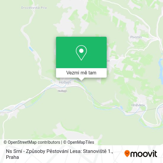 Ns Srní - Způsoby Pěstování Lesa: Stanoviště 1. mapa