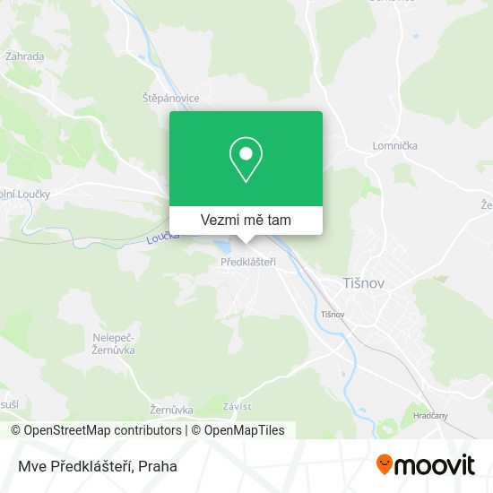 Mve Předklášteří mapa