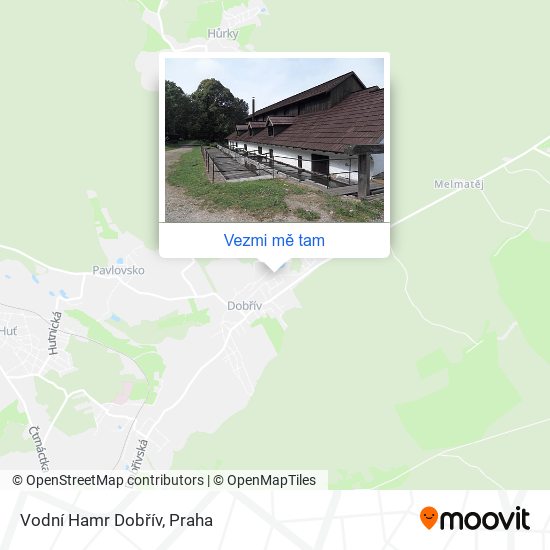 Vodní Hamr Dobřív mapa