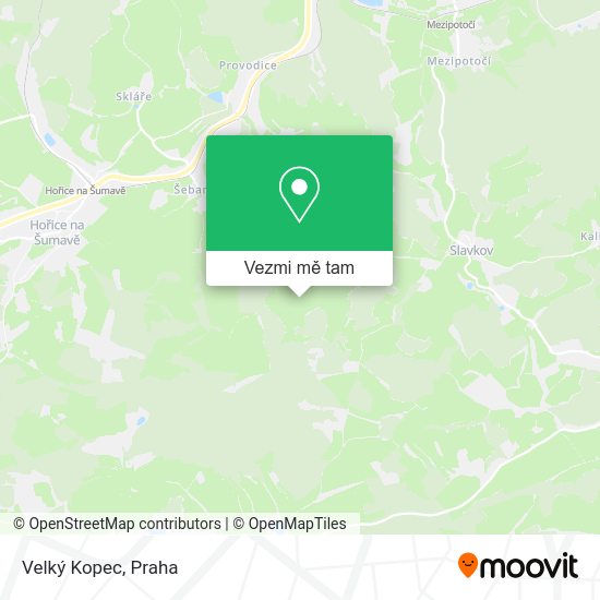 Velký Kopec mapa