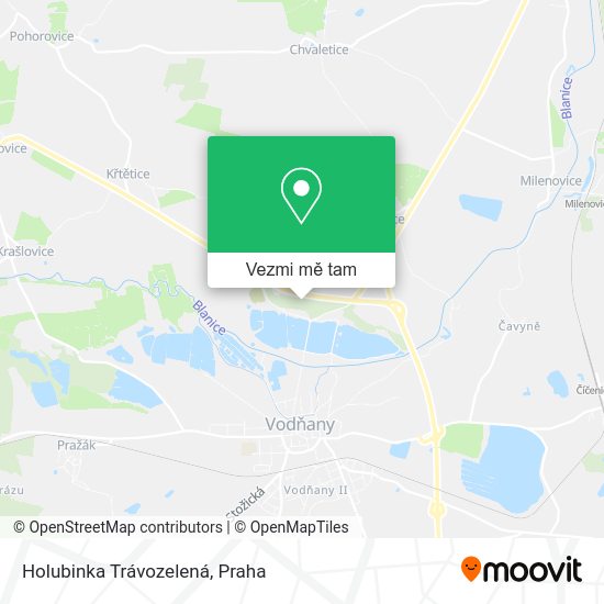 Holubinka Trávozelená mapa