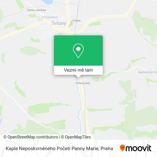 Kaple Neposkvrněného Početí Panny Marie mapa