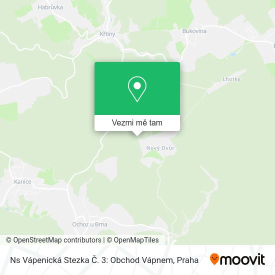 Ns Vápenická Stezka Č. 3: Obchod Vápnem mapa