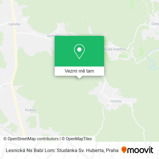 Lesnická Ns Babí Lom: Studánka Sv. Huberta mapa