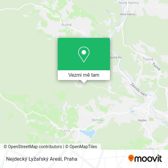 Nejdecký Lyžařský Areál mapa