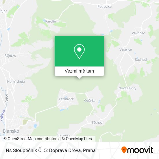 Ns Sloupečník Č. 5: Doprava Dřeva mapa