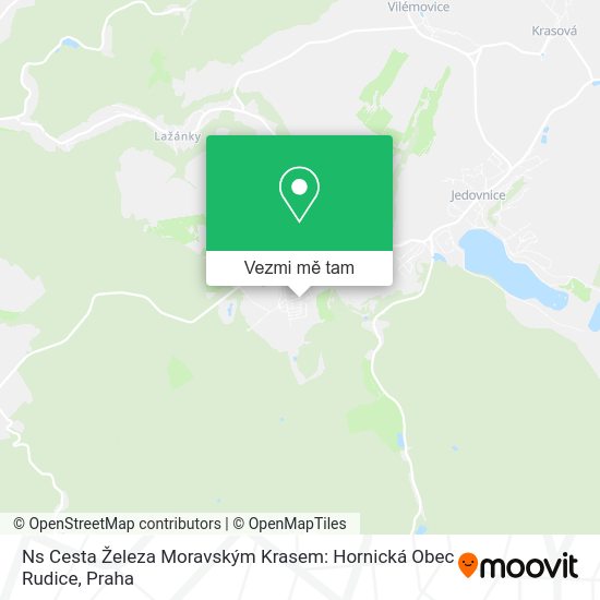 Ns Cesta Železa Moravským Krasem: Hornická Obec Rudice mapa