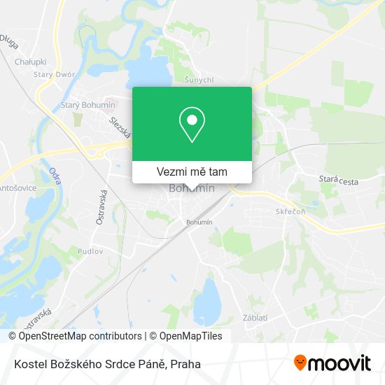 Kostel Božského Srdce Páně mapa