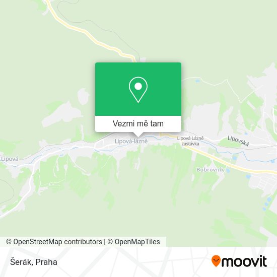 Šerák mapa