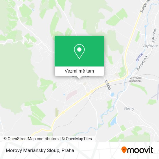 Morový Mariánský Sloup mapa