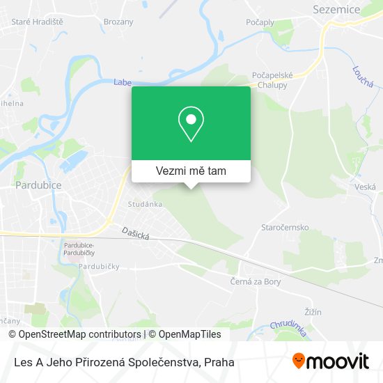 Les A Jeho Přirozená Společenstva mapa