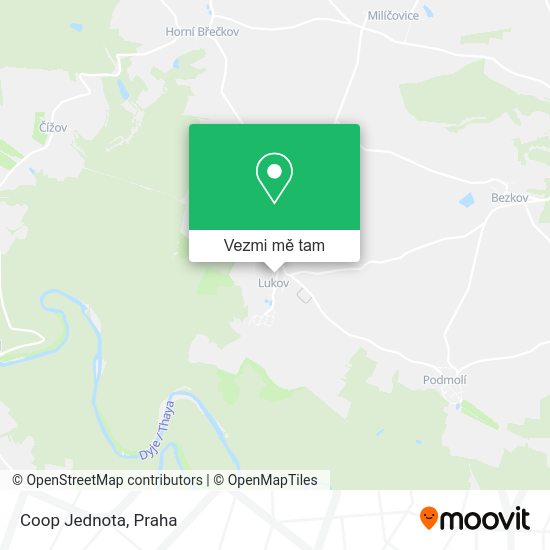 Coop Jednota mapa