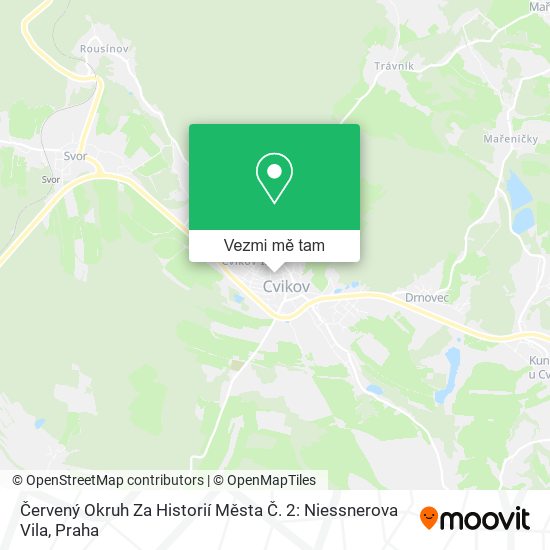 Červený Okruh Za Historií Města Č. 2: Niessnerova Vila mapa