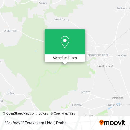 Mokřady V Terezském Údolí mapa