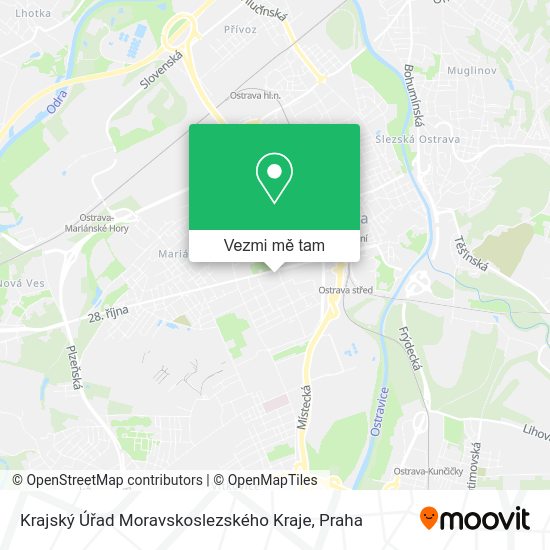 Krajský Úřad Moravskoslezského Kraje mapa