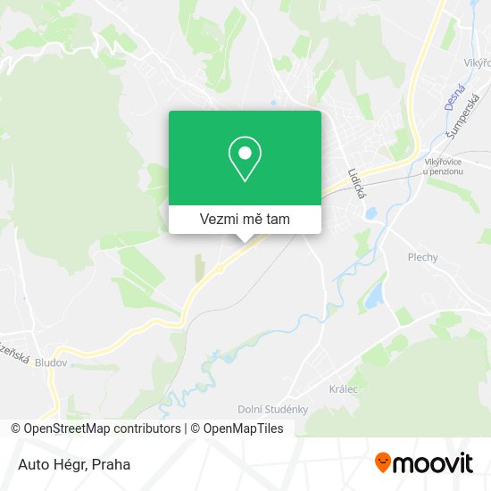 Auto Hégr mapa