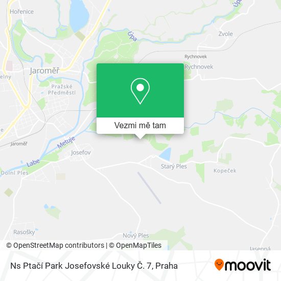 Ns Ptačí Park Josefovské Louky Č. 7 mapa