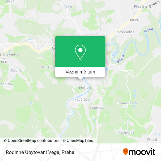 Rodinné Ubytování Vega mapa