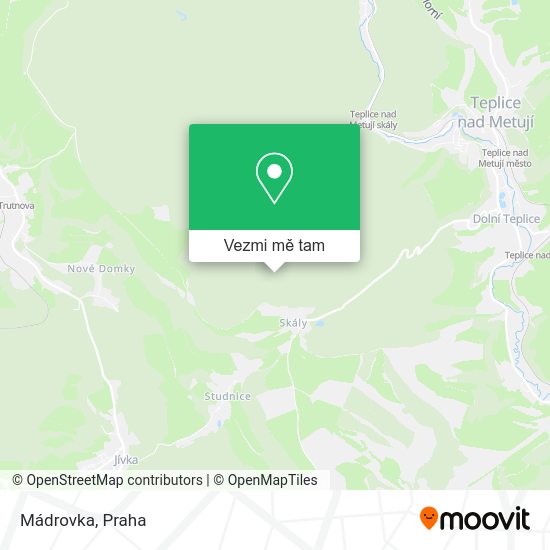Mádrovka mapa