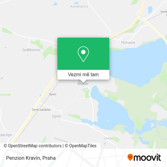 Penzion Kravín mapa