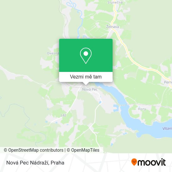 Nová Pec Nádraží mapa