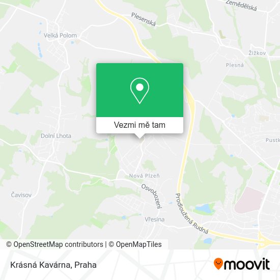 Krásná Kavárna mapa