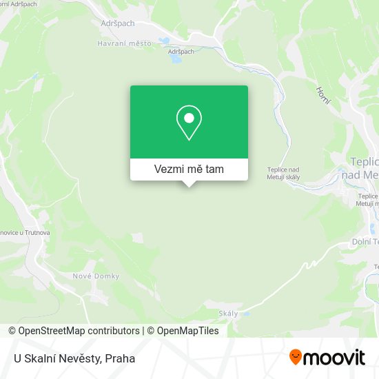 U Skalní Nevěsty mapa